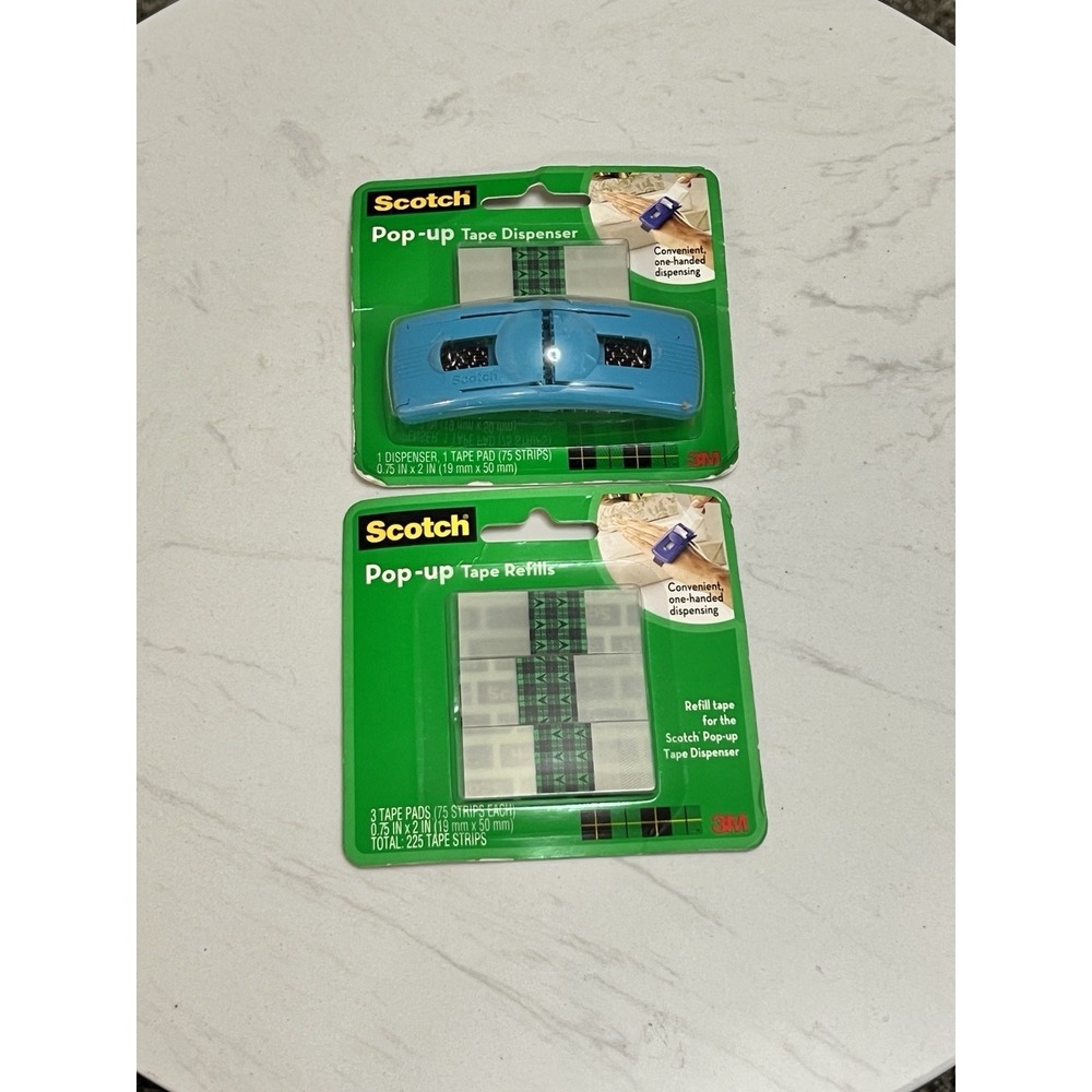 Scotch‎ Pop-Up Tape Refills 3 Pads Total 75 Tape Strips Pop-Up Tape Dispenser